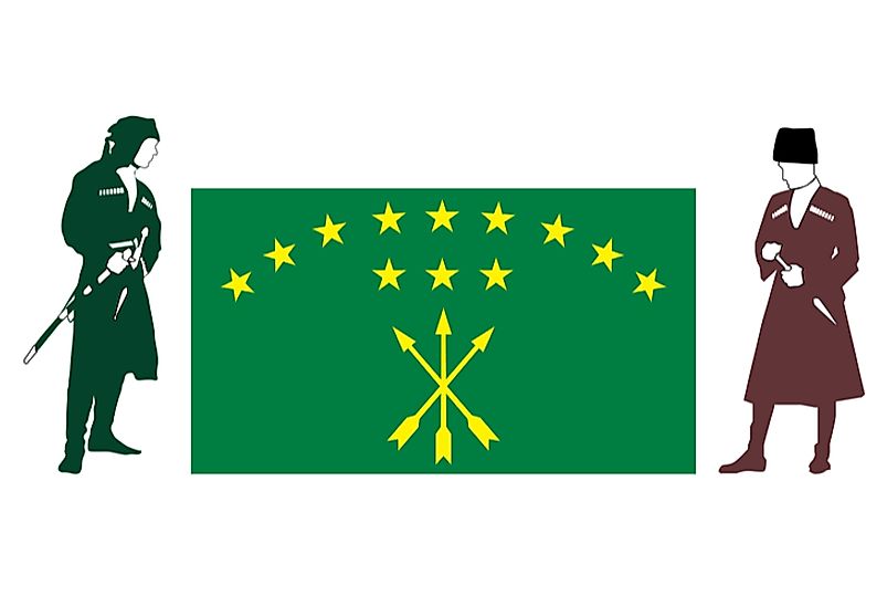 The twelve stars on the Circassian flag represent the twelve sub-tribes.