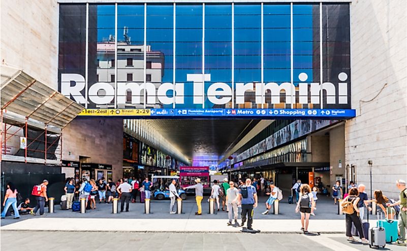 Termini is Rome's biggest train station, and one of Europe’s largest as well. Editorial credit: Resul Muslu / Shutterstock.com.