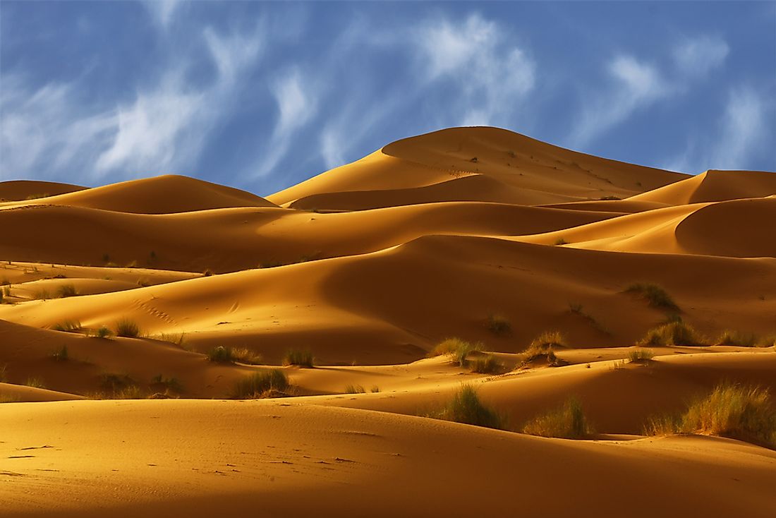The Sahara Desert in Morocco. 