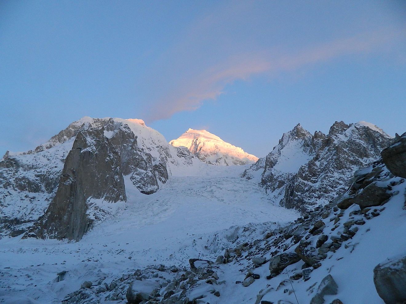 Sunset At The Siachen Glacier, The Second Longest Non-Polar Glacier In The World.