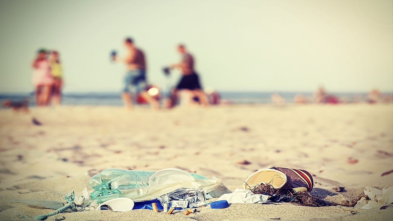 Many beach destinations are ruined by littering by tourists.