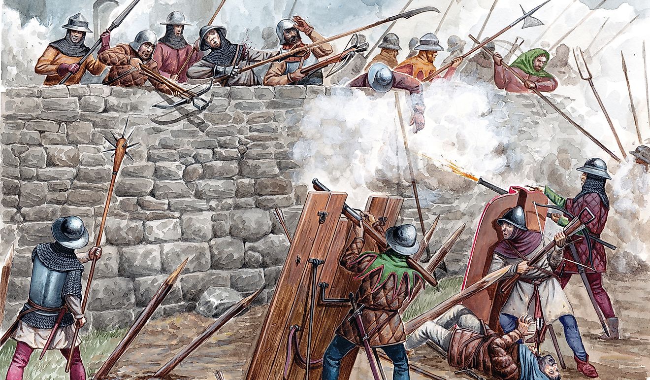Acrylic Illustration of the Hussite battle.