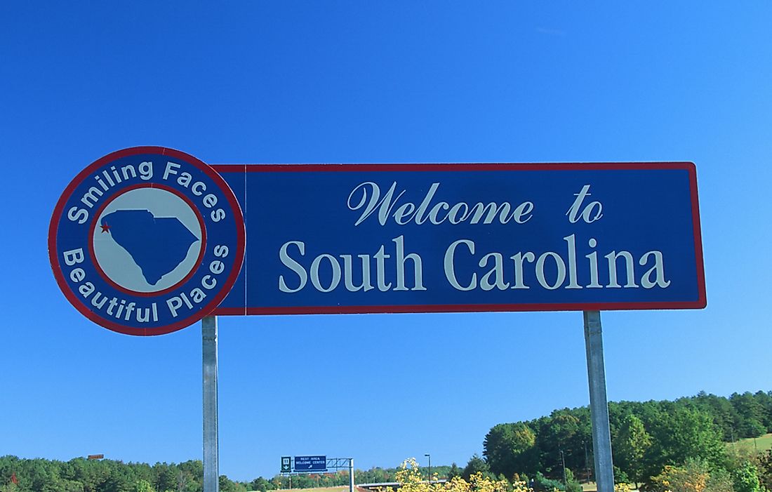 "Welcome to South Carolina" sigh. 