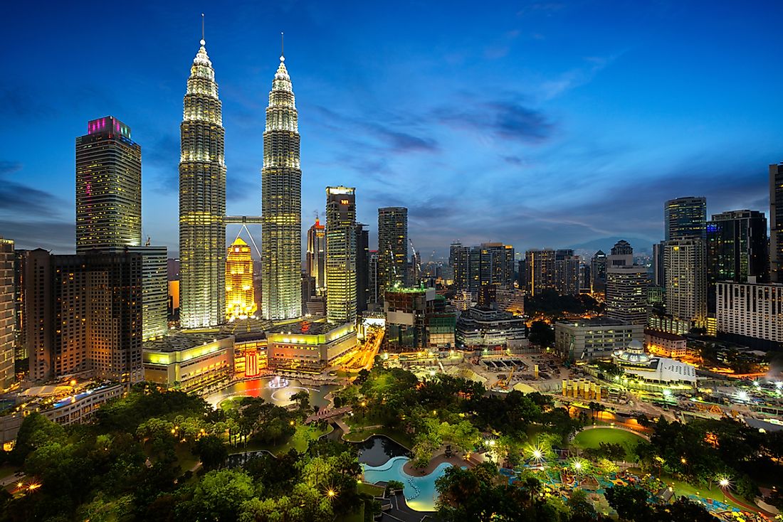 The cityscape of Kuala Lumpur in Malaysia, one of the most visited cities in the country.