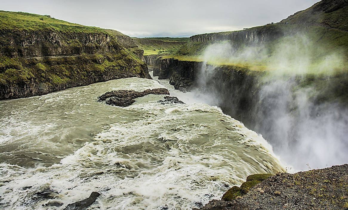 Gullfoss waterfall, Iceland. 