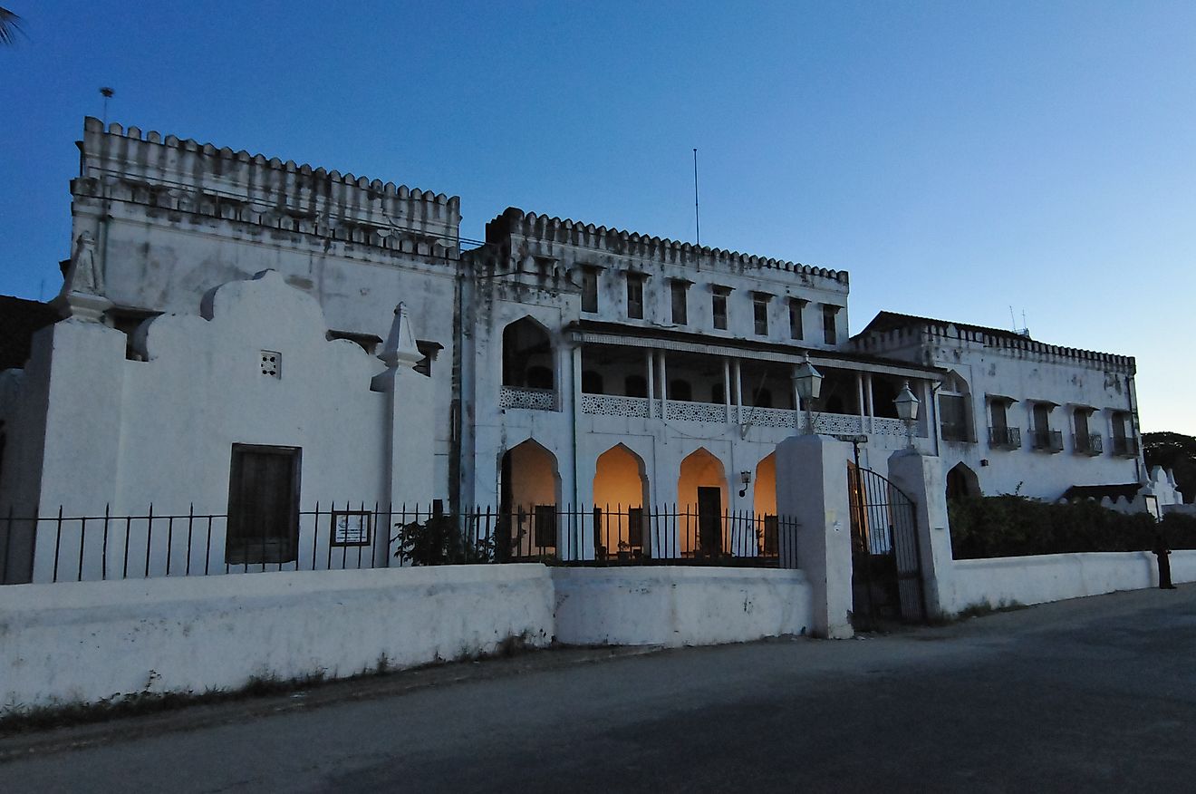 The Sultan's Palace at Zanzibar.