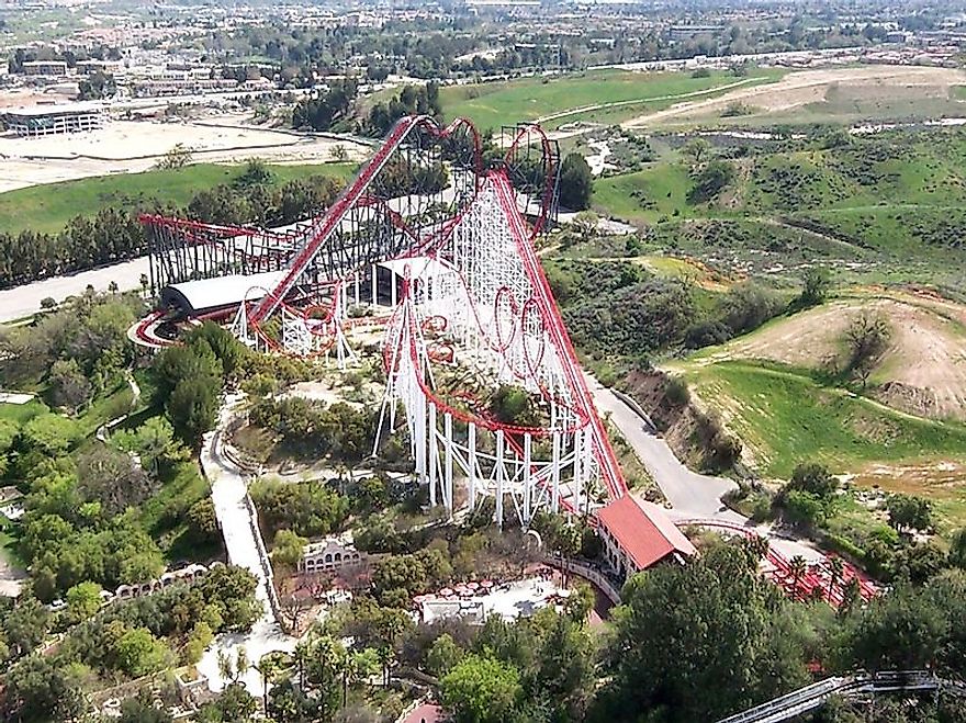With its 19 roller coasters, Six Flags Magic Mountain is paradise for thrill seekers.