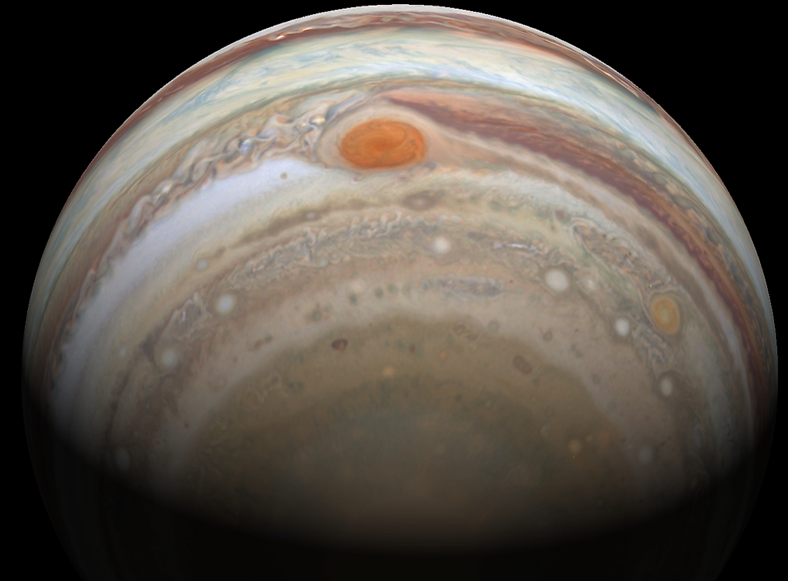 The Great Red Spot on Jupiter.