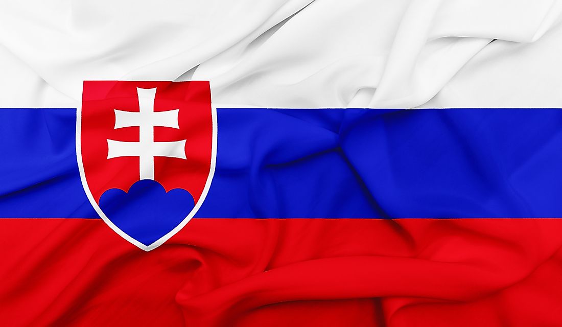 The official flag of Slovakia.