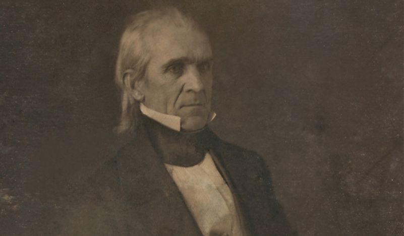 A portrait of James Knox Polk.