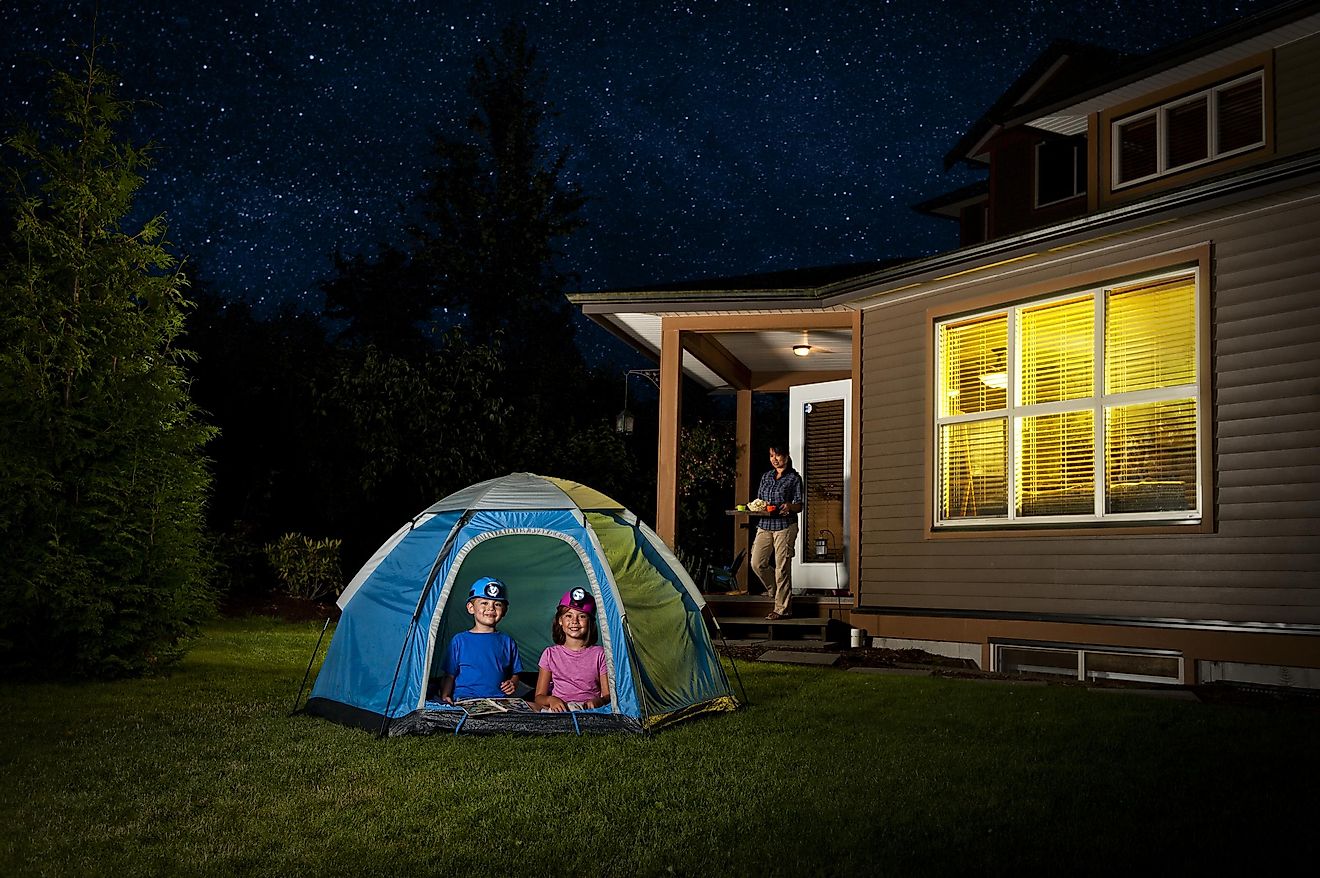 Backyard camping is a great staycation for the entire family.