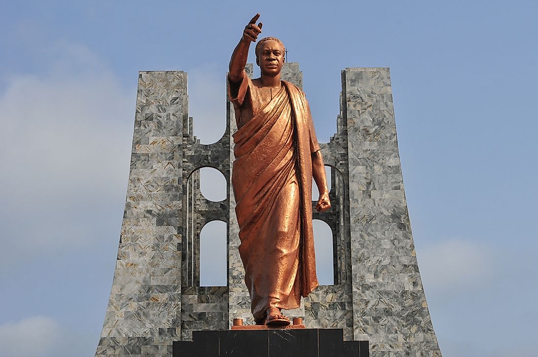Statue of Kwame Nkrumah, Ghana’s first President, who coined the term neo-colonialism. 