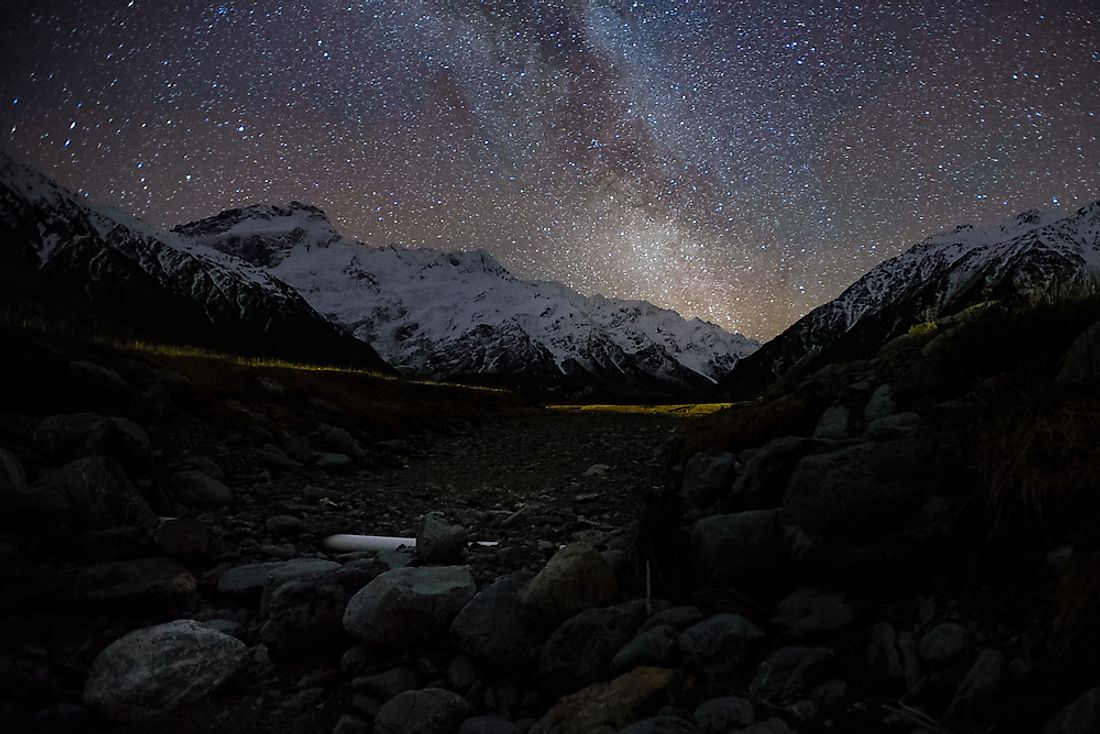 Aoraki/Mount Cook National Park in New Zealand is the largest dark sky reserve in the Southern Hemisphere.