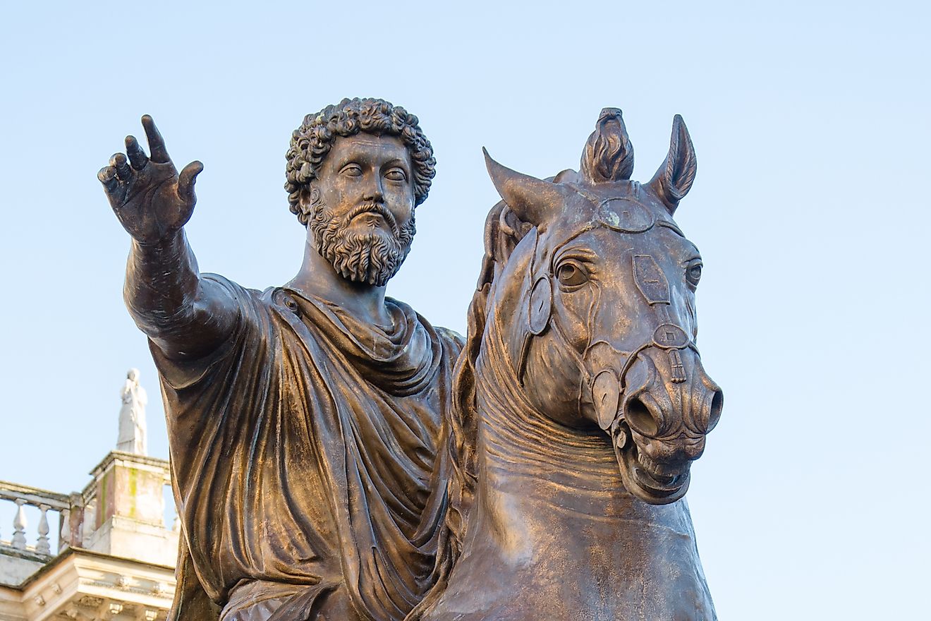 Statue of the emperor Marco Aurelio at the Capitoline Hill in Rome, Italy. Image credit: Anticiclo/Shutterstock.com