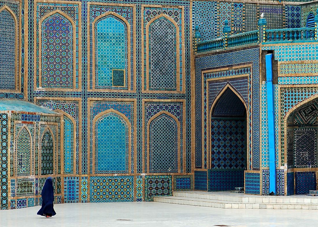 The Blue Mosque in Afghanistan. Editorial credit: CHRIS POOK / Shutterstock.com. 
