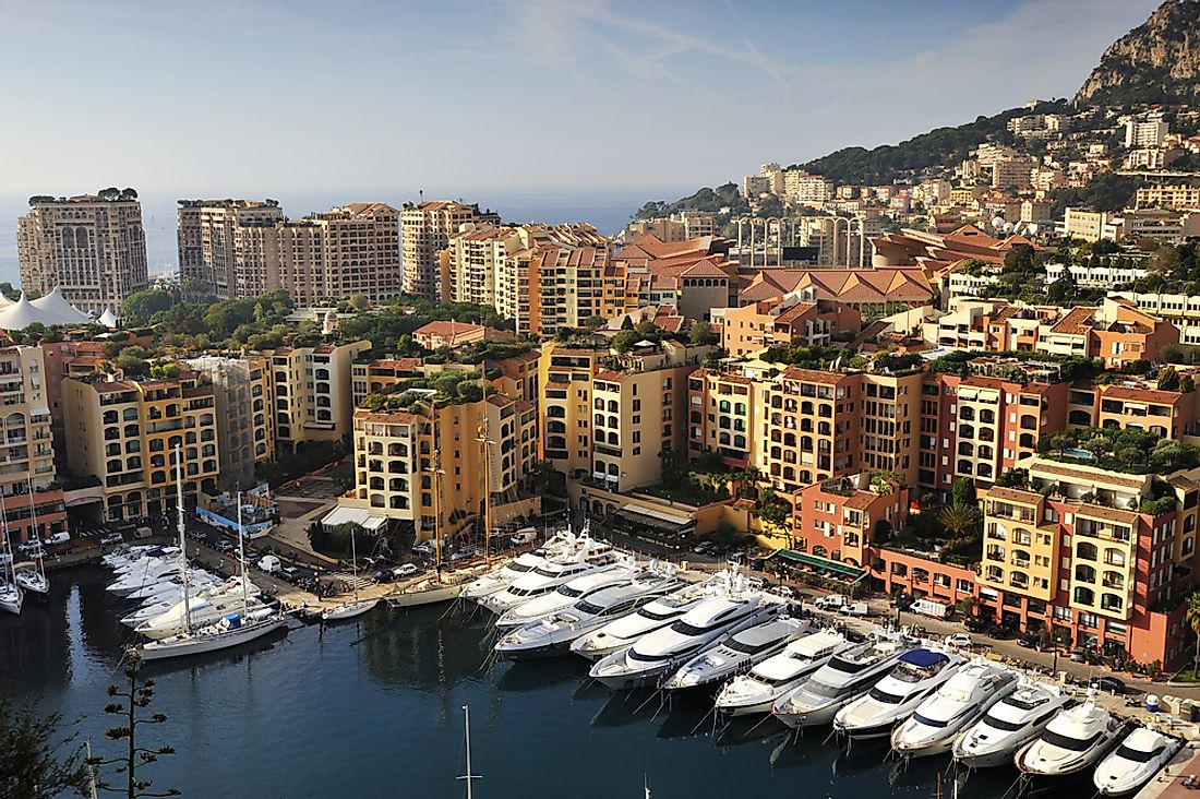 Yachts in Monaco. 