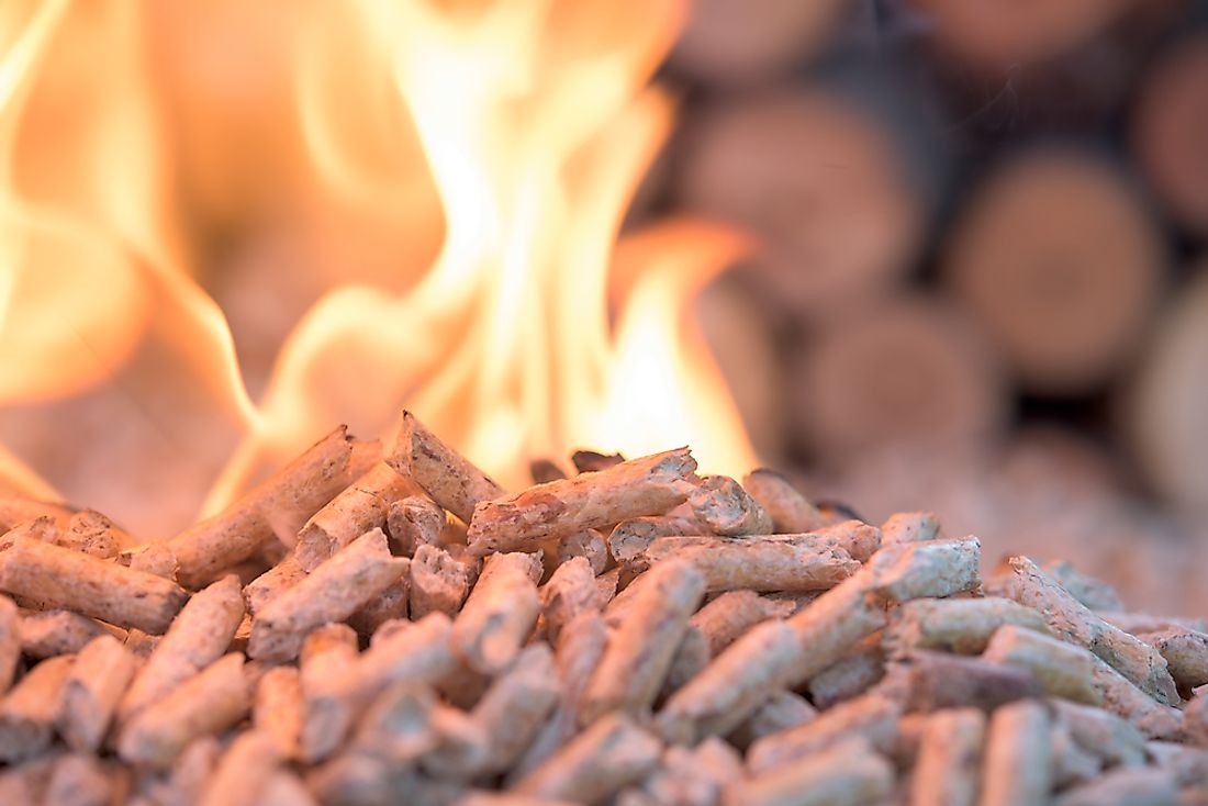 Pellets in flame count as biomass. 