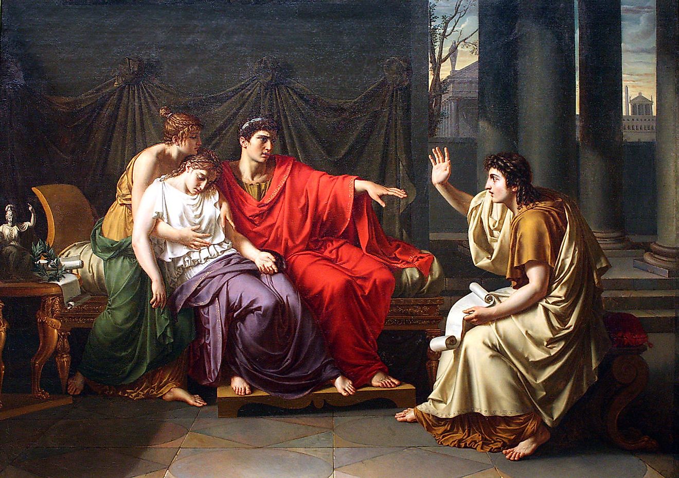 Virgil Reading the Aeneid to Augustus, Octavia, and Livia by Jean-Baptiste Wicar, Art Institute of Chicago. Image credit: Jean-Baptiste Wicar/Public domain