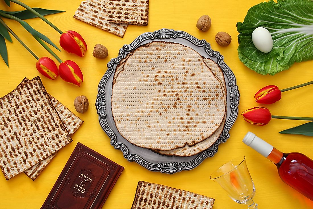 The traditional foods of Passover include bitter herbs and unleavened bread. 