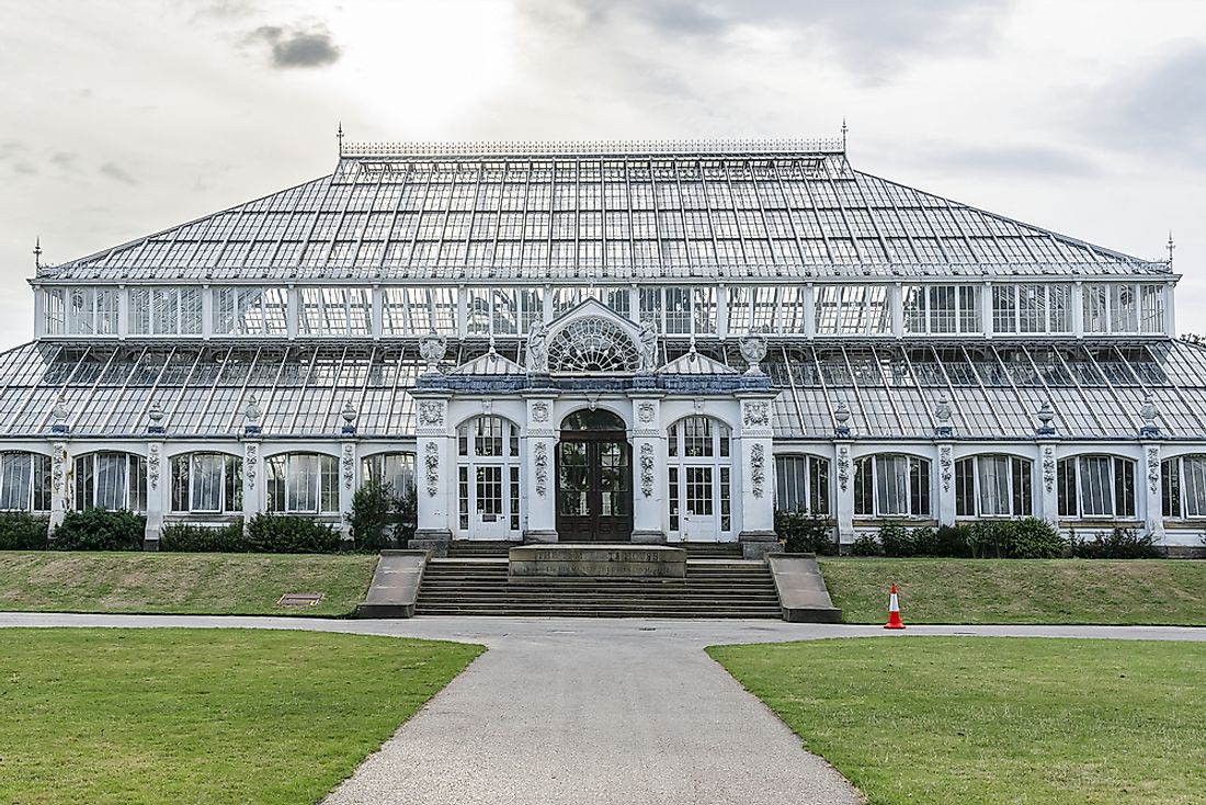 The Temperate House in Kew Gardens, London. 
