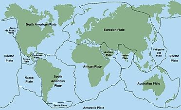 Major Tectonic Plates Of Earth