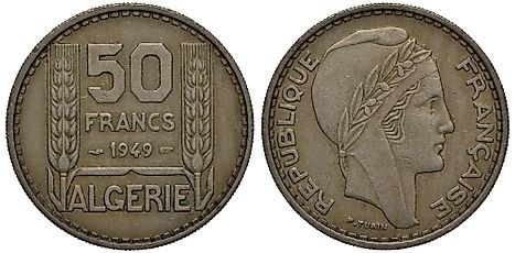 French Algeria coin 50 fifty francs 1949