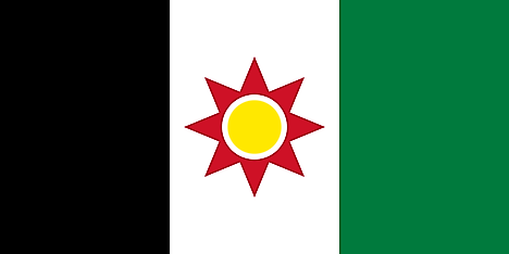 Flag of Iraq under the Qassem regime, 1959-1963.