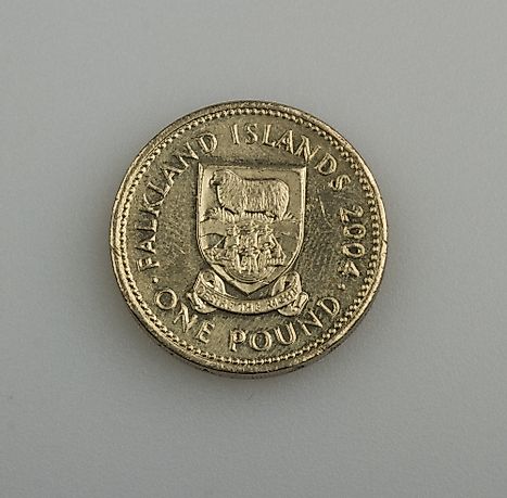 One pound coin of the Falkland Islands