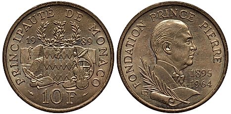 Monegasque 10 francs Coin