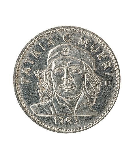 Cuban peso coin with portrait of Che Guevara