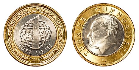 Turkish 1 lira Coin