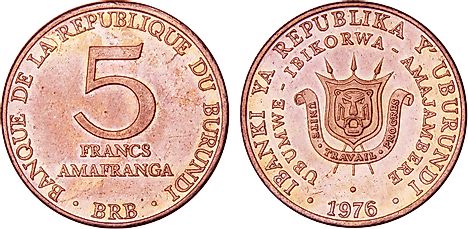5 Burundian Francs Coin, 1976