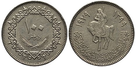 Libyan 100 dirhams Coin