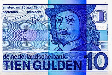 Frans Hals, Dutch painter. Portrait from Netherlands 10 Dutch Guilder 1968 Frans Hals, Dutch painter. Portrait from Netherlands on 10 Dutch Guilder 1968 banknote