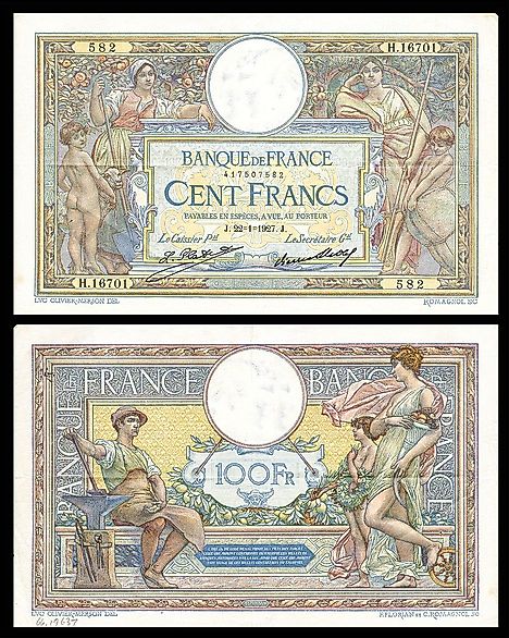 French 100 francs Banknote (1927)