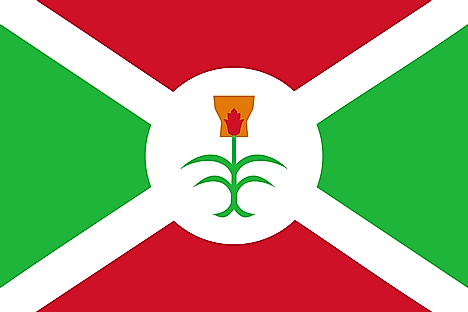 Former Flag of Burundi from 1962 to 1966. 