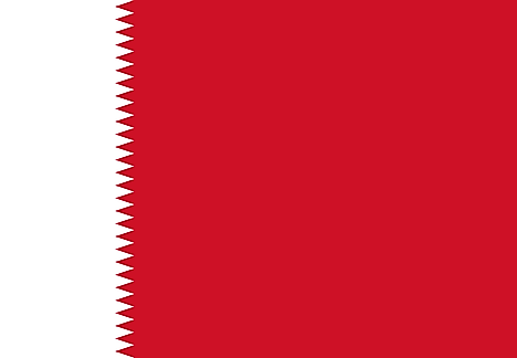 Bahrain flag used from 1932 to 1972.