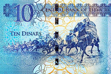 Libyan 10 dinar Banknote