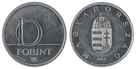Hungarian 10 forint coin