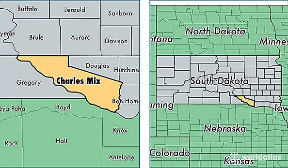 location of Charles Mix county on a map