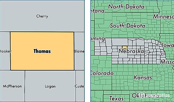 location of Thomas county on a map