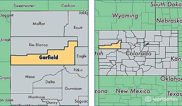 location of Garfield county on a map