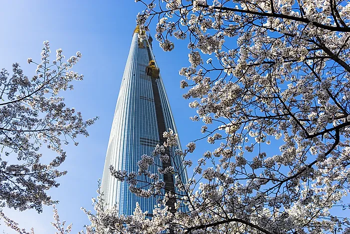 #5 Lotte World Tower, South Korea - 1819 feet 