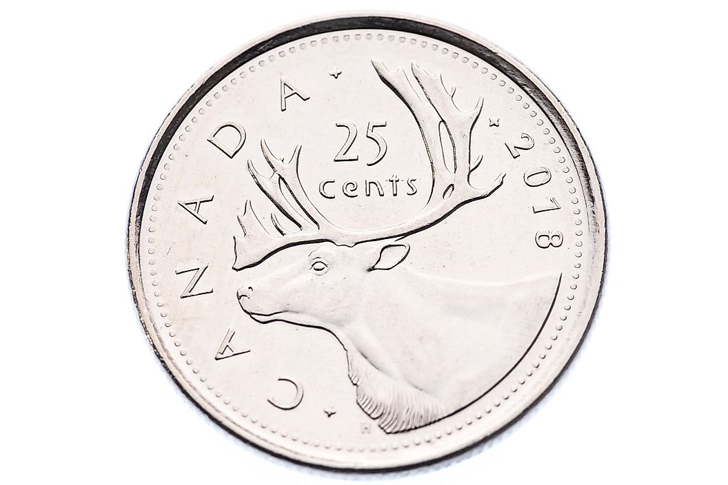 The caribou was first added to the Canadian quarter in 1936. 