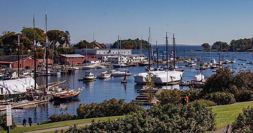 View of the Inner Harbor in Rockland, Maine
