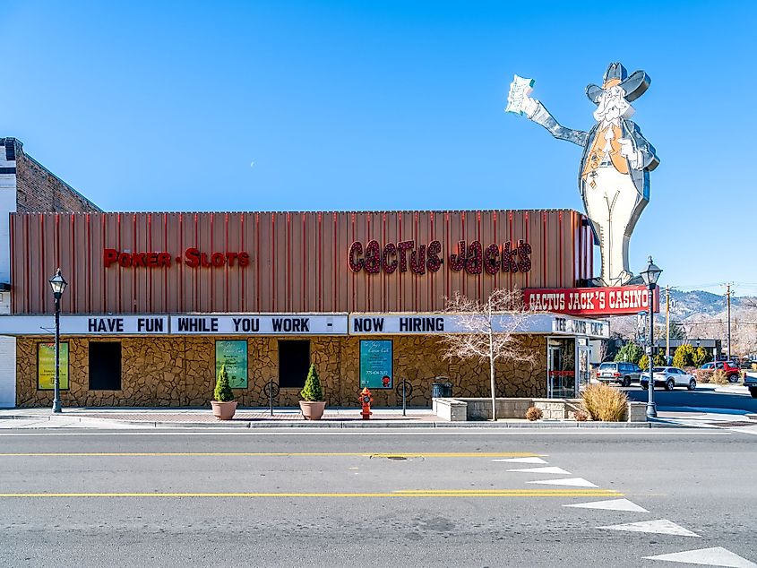 Cactus Jack's Casino on Carson Street in the heart of Carson City, Nevada.