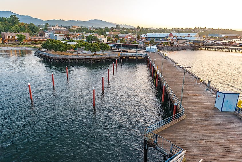 The City Pier in Port Angeles, Washington.