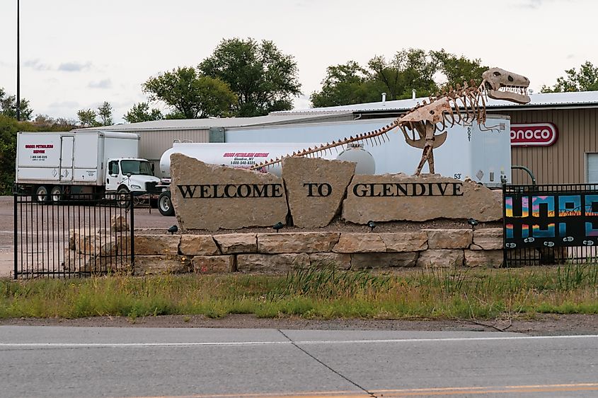 Welcome to Glendive sign in Glendive, Montana.