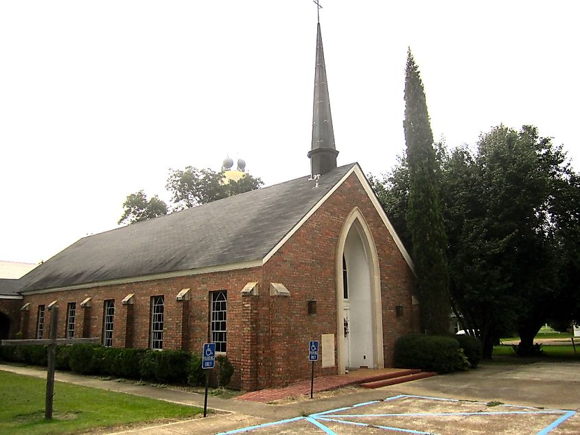 Sicily Island United Methodist Church in Sicily Island, Louisiana.