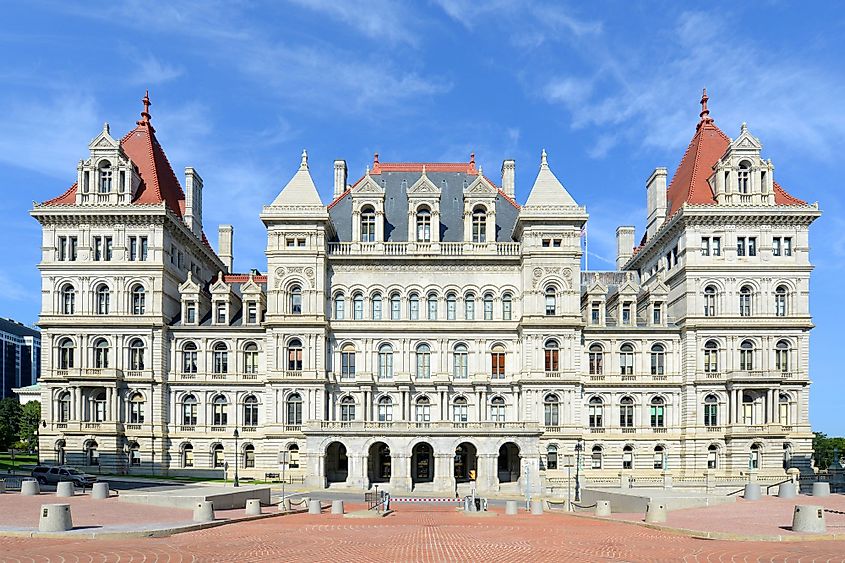 New York State Capitol building in downtown Albany, New York